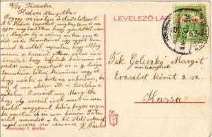 1915 Tiszolc, Tisovec; Piac tér, üzlet, Takarékpénztár. Hortinsky F. kiadása / market square, shop, ...