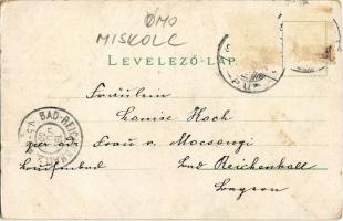 1900 Lillafüred (Miskolc), Szálloda és étterem, Tó csónakázókkal, vízesés, új kocsi út alagúttal. Ki...