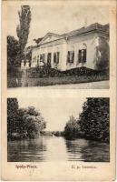 1915 Pinc, Ipoly-Pinc, Pinciná; Ipoly folyó, kastély / Ipel river, castle (Rb)