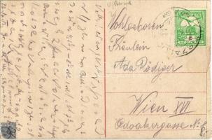 1913 Miskolc, Széchenyi utca, Klein Sámuel, Roth üzlete, Képeslap Király (vágott / cut)