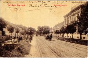 1907 Barcs, Széchenyi utca, szekér. W. L. 133. (fl)