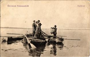 1920 Velence, Halászat, halászok hálóval (EB)