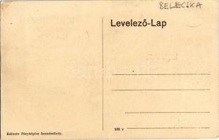 Belecska, Községháza, Evangélikus templom és iskola. Kálmán fényképész (EK)