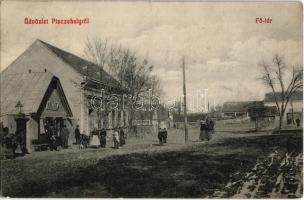 1910 Pincehely, Fő tér, Kircz Ede üzlete és saját kiadása (EK)
