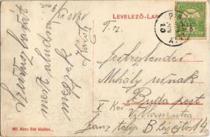 1910 Pincehely, Fő tér, Kircz Ede üzlete és saját kiadása (EK)