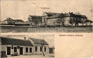 1907 Sopronkőhida (Sopron), Fegyintézet és börtön, Linka József vendéglője, étterem (Rb)