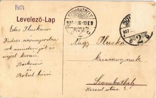 1907 Sopronkőhida (Sopron), Fegyintézet és börtön, Linka József vendéglője, étterem (Rb)