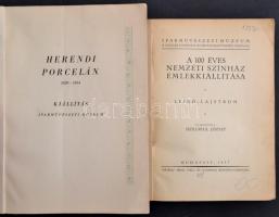 Iparművészeti Múzeum 2 db kiállítási katalógusa:

A 100 éves Nemzeti Színház emlékkiállítása. Bp.,...