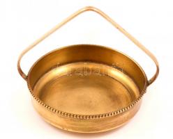 Lenk Austria talpas alpakka kínáló, három kosárkával, jelzett, csiszolt üveggel, apró csorbával, m:3...