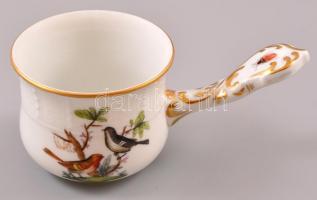 Herendi Rotschild mintás porcelán nyeles csésze, kézzel festett, jelzett, hibátlan, d: 6,5 cm, m: 5 cm