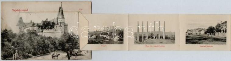 1910 Vajdahunyad, Hunedoara; Vajdahunyadi vár, leporellolap. Kiss Mózes kiadása / castle, leporelloc...