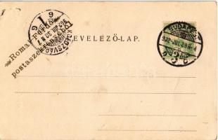 1902 Budapest III. Római fürdő,  Krempel malom vendéglő, étterem. Divald Károly műintézetéből