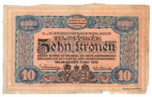 Boldogasszony / Hajmáskér 1916. május 15. 10K sorozat- és sorszám nélkül T:III,III- / 
Hungary / Ha...