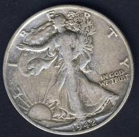 USA 1942S 1/2$ Ag "Walking" T:3