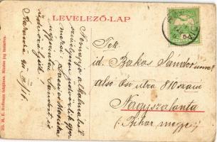 1911 Rakasdia, Rakasd, Racasdia; Vasútállomás, vasutasok csoportképe. M. E. Hoffmann tulajdona 215. ...