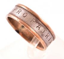 Pro Patria 1914 feliratú gyűrű, méret: 62
