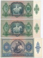 1936. 10P + 10P nyomdai papírránccal + 1941. 20P T:I-II