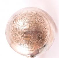 Ezüst(Ag) monogramos teás készlet, jelzett, 6+1 db, nettó: 183 g