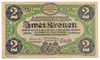 Zalaegerszeg / hadifogolytábor 1916. augusztus 15. 2K arab sorozat és sorszámmal, "MS" jel...