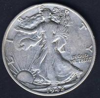 USA 1942S 1/2$ Ag "Walking" T:3 ph.