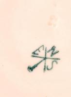 Ens kislány csibével, kézzel festett, jelzett, apró máz hibákkal, m:13 cm