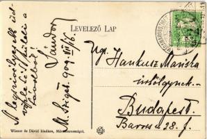 1909 Máramarossziget, Sighetu Marmatiei; Osztrák-Magyar Bank a Lónyay János úttal. Kiadja Wizner és ...