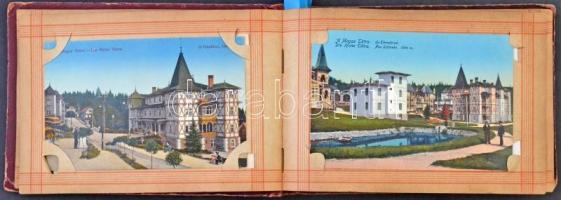 Tátra, Magas-Tátra, Vysoké-Tatry; 56 db különböző képeslap Feitzinger Ede kiadású albumban, de más k...