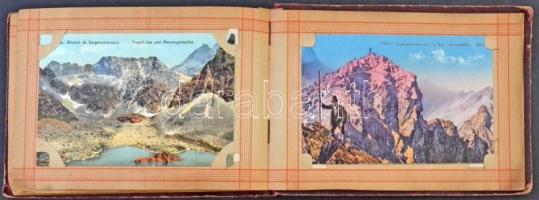 Tátra, Magas-Tátra, Vysoké-Tatry; 56 db különböző képeslap Feitzinger Ede kiadású albumban, de más k...