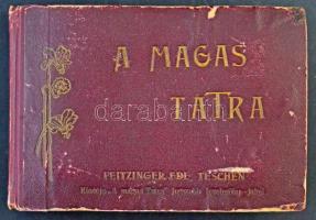 Tátra, Magas-Tátra, Vysoké-Tatry; 56 db különböző képeslap Feitzinger Ede kiadású albumban, de más k...