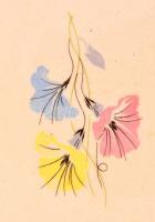 Gránit virágmintás süteményes tál, jelzett, kopásnyomokkal, 44×15 cm