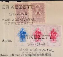 1935 Alapító levél okmánybélyegekkel