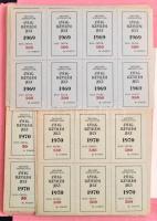1969-1980 A Mecseki Szénbányák anyagigénylési jegyei, összesen 1097 db , 1 milliótól - 500 millióig.