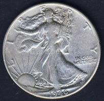 USA 1946. 1/2$ Ag "Walking" T:3 kis ph.