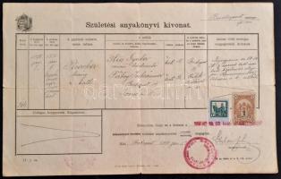 1871-1922 Vegyes okmánybélyeg tétel, 38 db okmánybélyeges irat