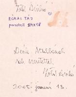 Zöld Anikó (1942-): Római táj. Pasztell, papír, jelzett, üvegezett keretben, 39×33 cm