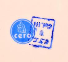 Cero emlék bányász falitál, matricás, jelzett, apró kopásnyomokkal, d:26,5 cm