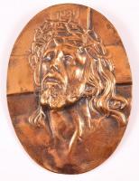 Jelzés nélkül: Jézus, bronz relief, 22×16 cm
