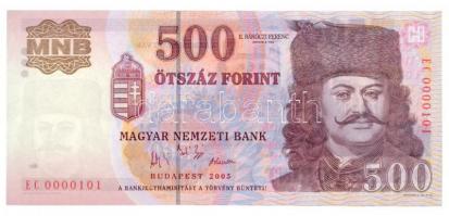 2005. 500Ft "EC 0000101" T:I /  Hungary 2005. 500 Forint "EC 0000101" C:UNC Adamo F54D2