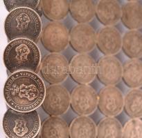 Régi bolgár 10 stotninkásokból (cca 1888-1913) készült tálca, 40×22,5×6,5 cm