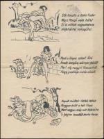 cca 1940-1950 Hófehérke és a hét törpe. Walt Disney után szabadon. Erotikus költemény, Walt Disney r...