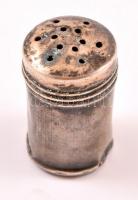 Ezüst (Ag.) kisméretű sószóró, jelzett, m: 3,5 cm, nettó 4,7 g
