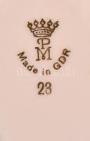 Martinroda német porcelán tétel: 2 db kis tégely + 2 db kis áttört tálka, matricás, jelzettek, apró ...