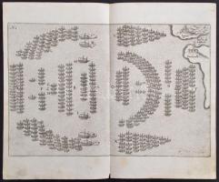 cca 1800 A lepantoi csata hajóhadai. Két rézmetszetű tábla. / Battle of Lepanto 2 engraved tables. 3...