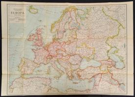 cca 1920 Freytag Európa térképe az új határokkal. 85x60 cm borítóval