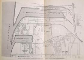 cca 1910 Csepel és a csepeli szabad kikötő térképe 35x27 cm