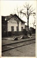 1940 Hortobágy, vasútállomás / Bahnhof / railway station. photo (EK)