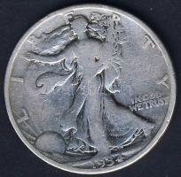 USA 1934S 1/2$ Ag "Walking" T:3 ph.