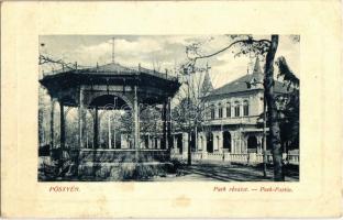 1913 Pöstyén, Pistyan, Piestany; Park, zenepavilon. W. L. Bp. 4386. Kiadja Schultz Paula / park, music pavilion  (EB)