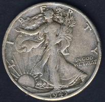 USA 1943D 1/2$ Ag "Walking" T:3 ph.