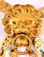 XIX. sz.: Tűzaranyozott bíborosi lánc. Nagyméretű címeres függővel 10,5 cm Hozzá készült dobozban / ...